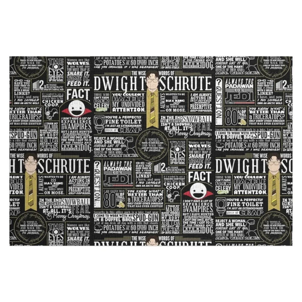 

The Wise Words of Dwight Schrute (Dark Tee) Jigsaw Puzzle Personalized Baby Toy For Children Puzzle