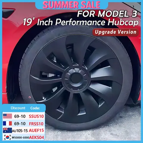 테슬라 모델 Y 19인치 성능 휠 캡 4PCS 세트 - 허브 캡 쌍둥이 자리 액세서리 (2018-2024 호환) 13 4PCS 허브 캡 성능 교체 휠 캡 림 커버 Hubcap 테슬라 모델 3 용 풀 커버 액세서리 19 인치 2020 2021 2023