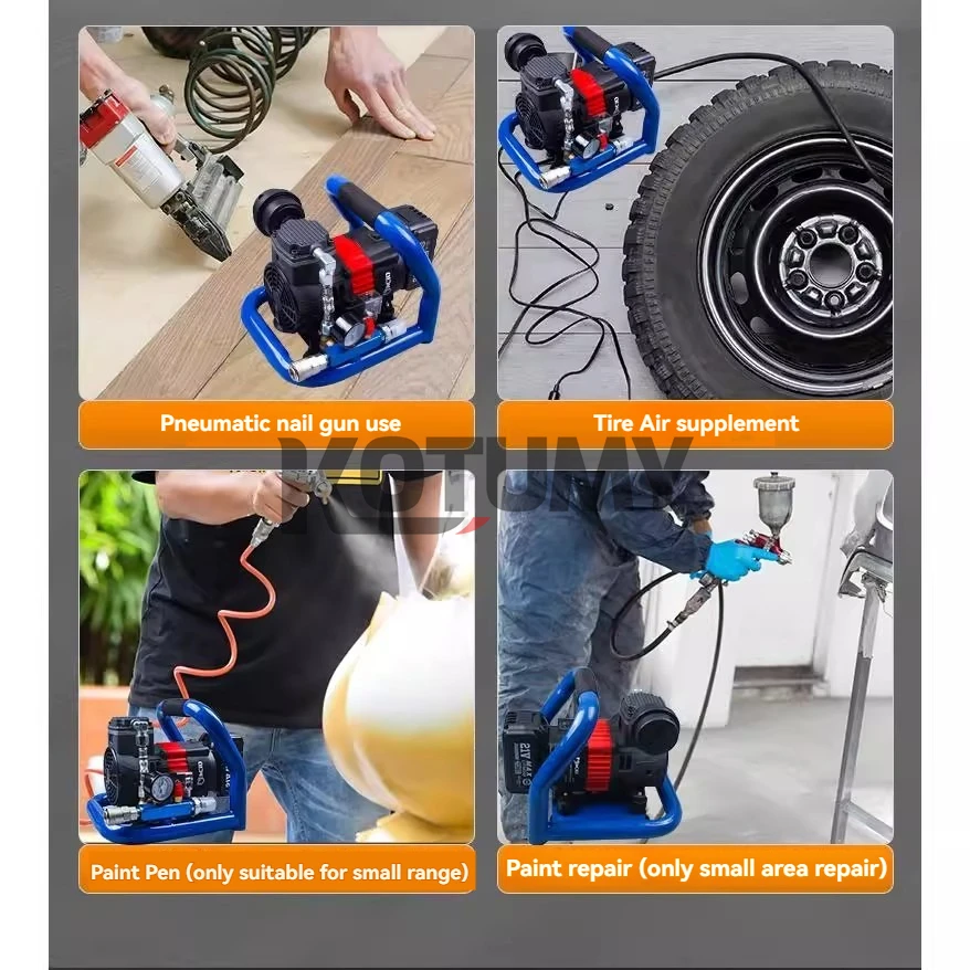 Mini Luchtcompressor 2L Draagbare Luchtcompressor Autoband Pomp Cilinder Power Systeem Autoband Inflatie