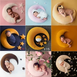 ❤️Newborn Photography Props Accessories Posing Crescent Pillow+Stars+Hat 6Pcs/Set Studio Baby Photo Decoration Moon Fotografia