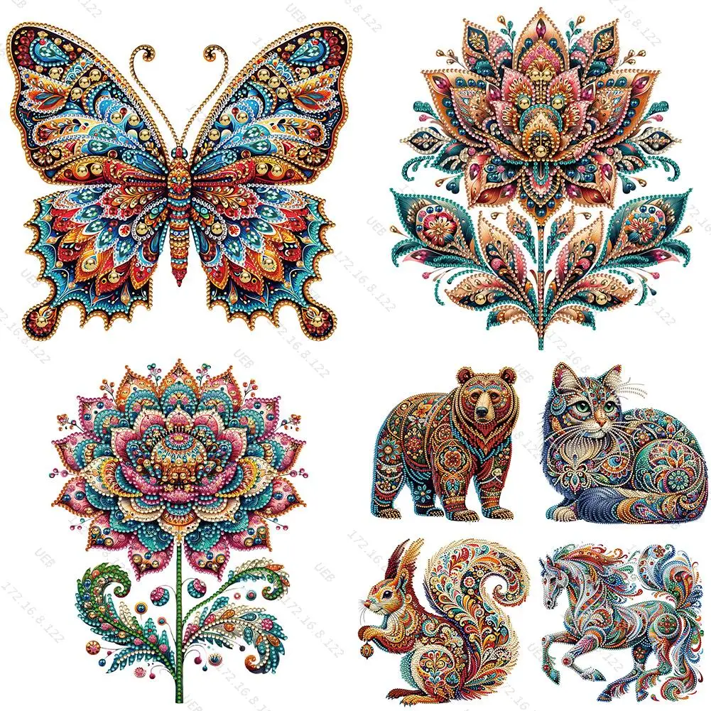 5D DIY Partial Special Shaped Drill Diamond Painting Animal Kit Art Decoration