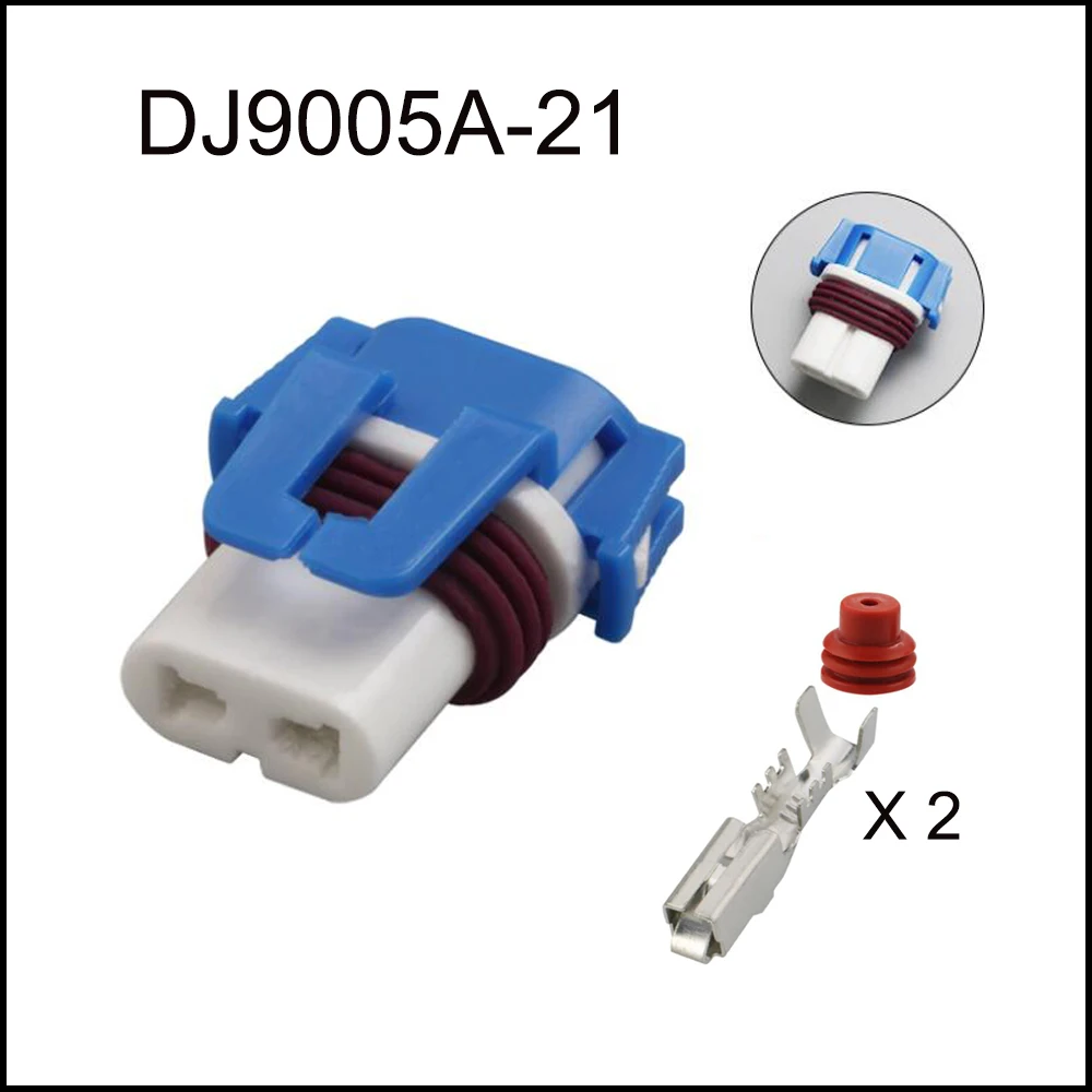 

100SET DJ9005A-21 ceramic car wire connector Harnes cable 2 pin automotive waterproof plug Include terminals seal