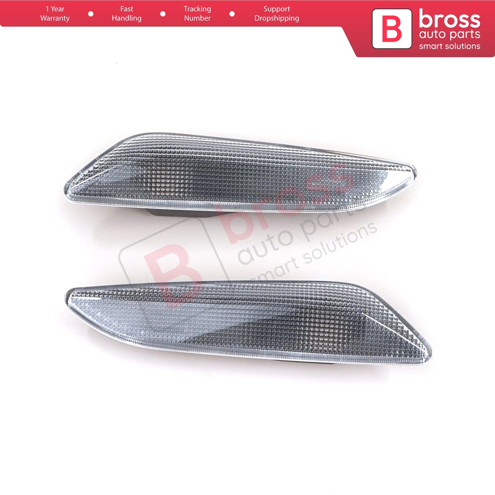 

BSP1130 Side Indicator Repeater Lamp Signal Set White for Fiat Egea Tipo 356 Alfa 147 156 Lancia Delta Ypsilon 3 60686516