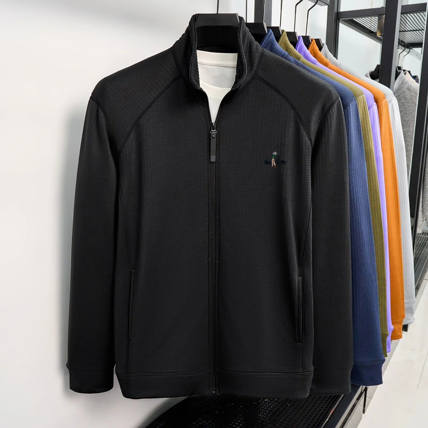 Luxusmarke Herren Jacke Designer neue Mode raffinierte Cartoon Muster Golf Freizeit weiche Komfort Reißverschluss Mantel – Detail 23