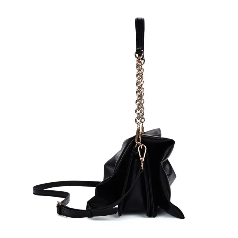 New fashion women's flip design board buckle diamond fixing underarm small square handbag 2025 new bow silk satin horizo​​ntal