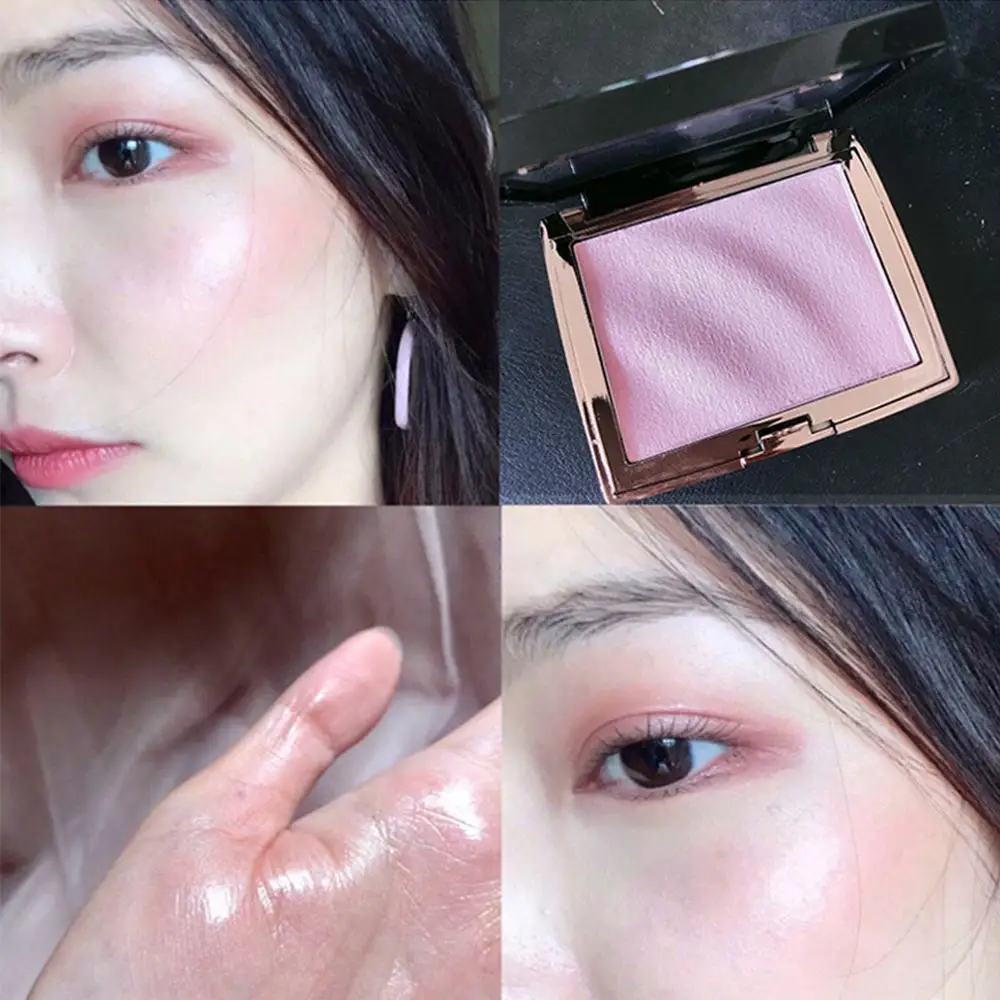 New Shimmer Highlighter Palette Face Contour Bronzer Golden Illuminator Highlighting Powder Makeup for Brightening & Glow