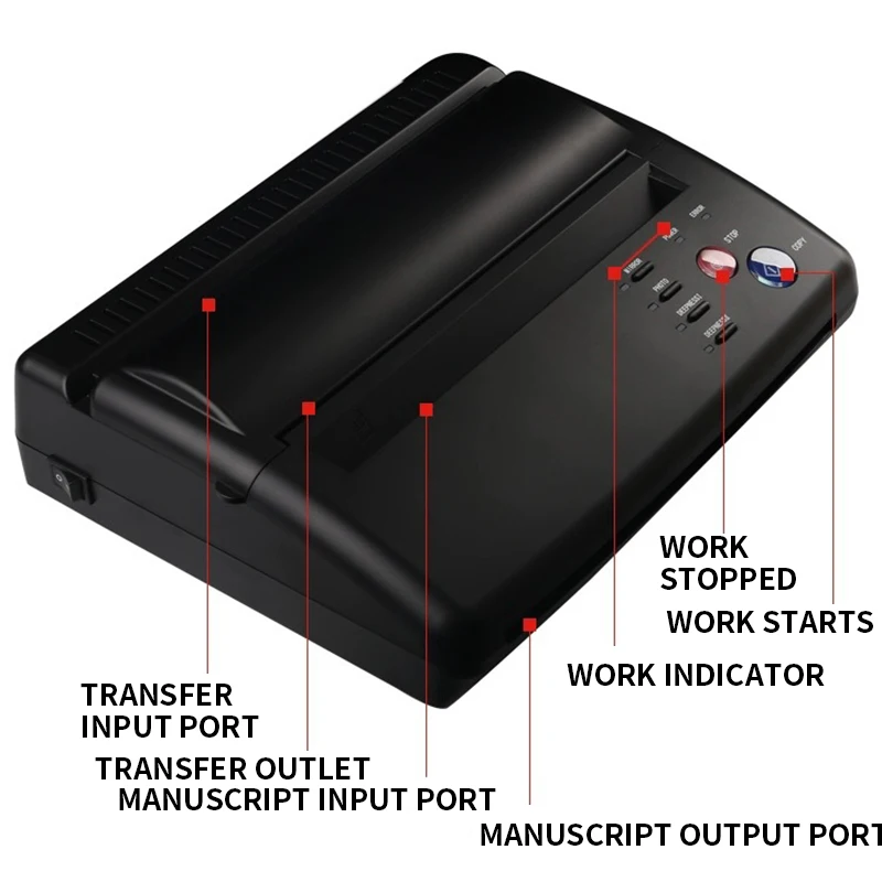 Macchina per trasferimento tatuaggi Attrezzatura per tatuaggi professionale Mini macchina per tatuaggi Attrezzatura per macchina per trasferimento tatuaggi 110-220 V
