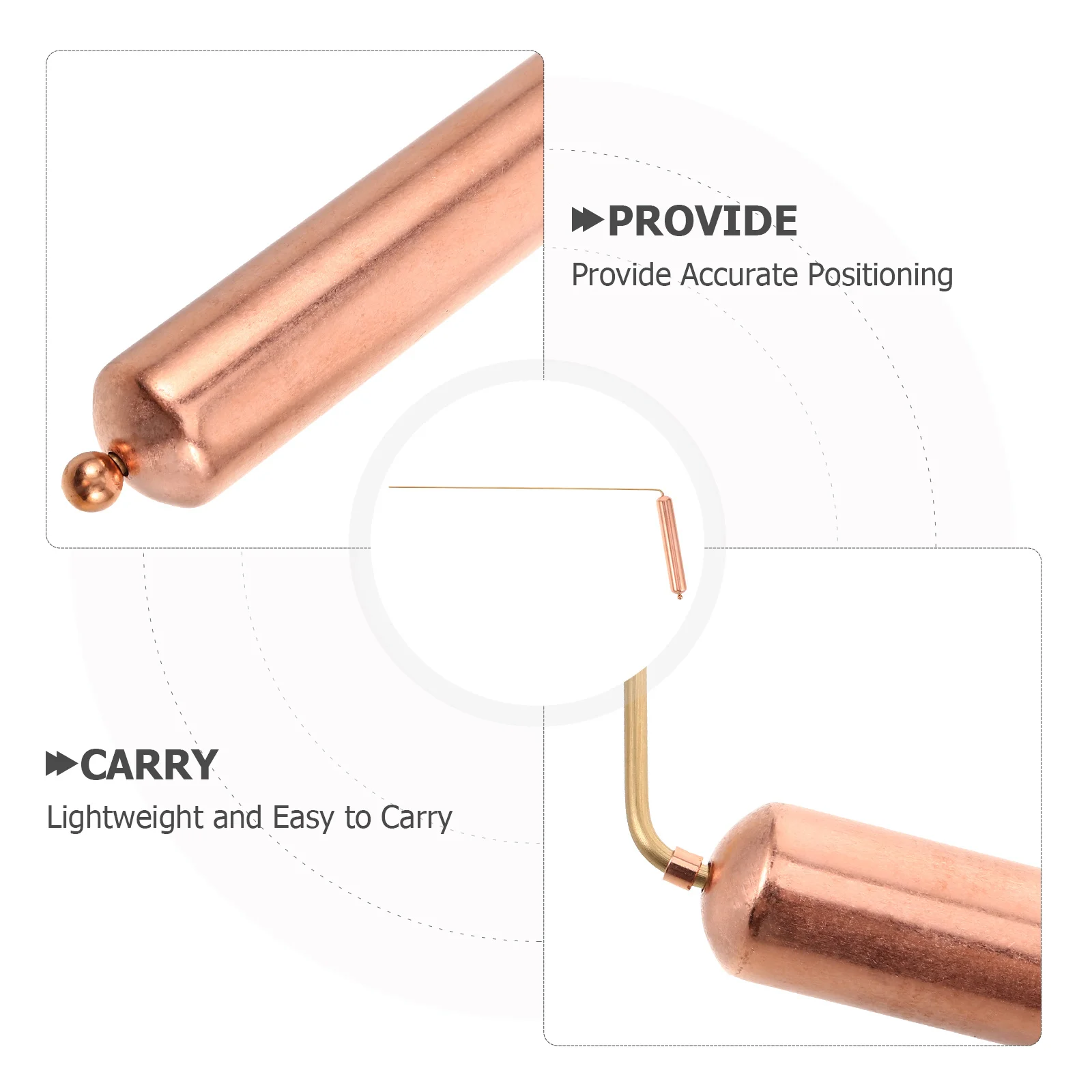 2 шт. медные лозоходные стержни, прочные гибкие призрачные охотничьи ворожения, поиск сокровищ, позиционирующие стержни, латунный стержень для гадания