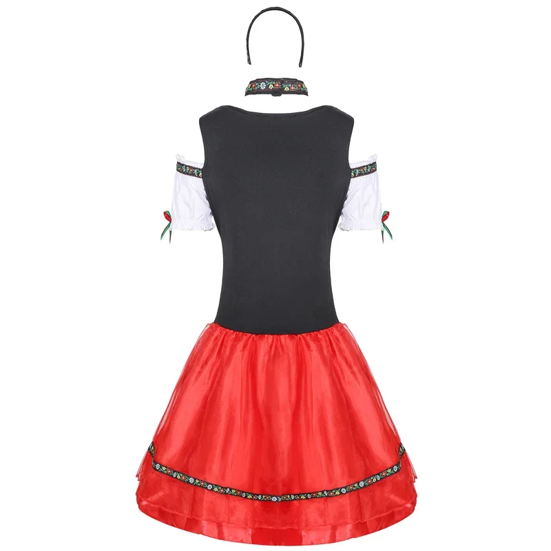 Classic Bavarian Oktoberfest Costume Carnival Beerfest Tavern Clubs Wench Cosplay Fancy Party Dress Halloween