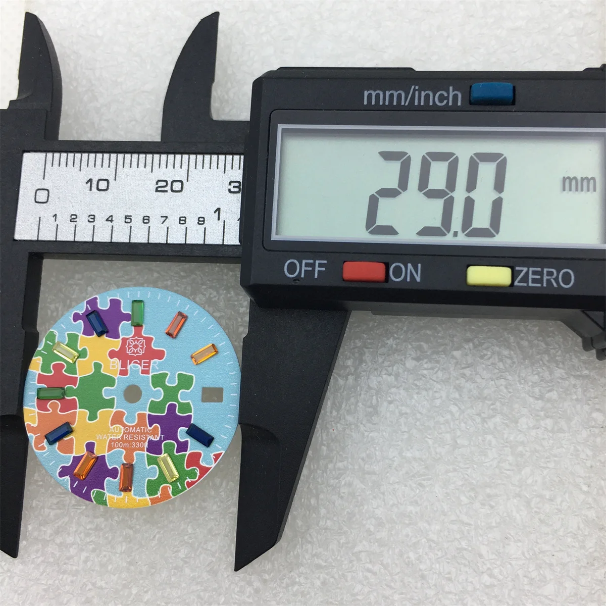 Часы с пузырьками, 29 мм, оранжевый небесно-голубой циферблат, механизм NH35 NH36, запасные части для мужских часов