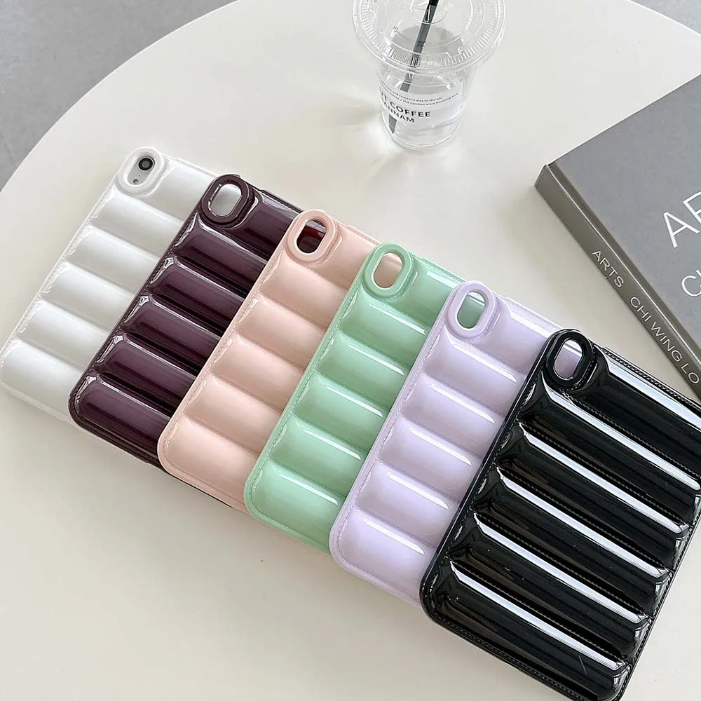 Jelly Candy Color Down Coat Style Case For iPad Mini 4 5 7.9