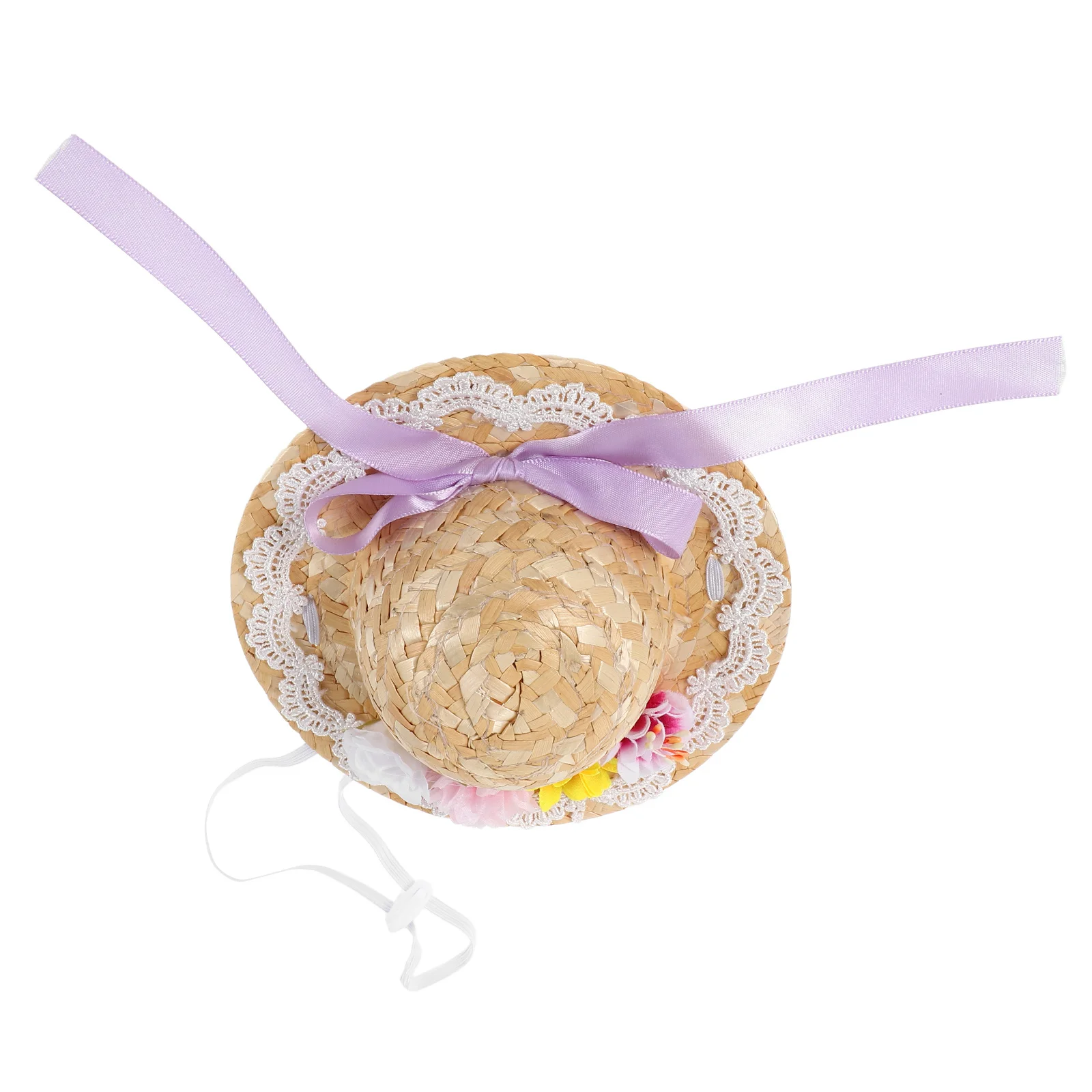

Straw Hat Dollhouse Crafting Supplies Hats to Weave for Fabric Mini DIY Small