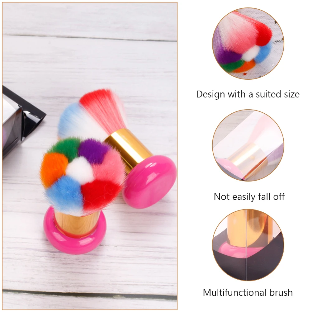 

Nail Cleaning Brush Fiber Wool Dust Remover Manicure Supplies Powder Brush Tools Nail Art Brushes Durable Portable