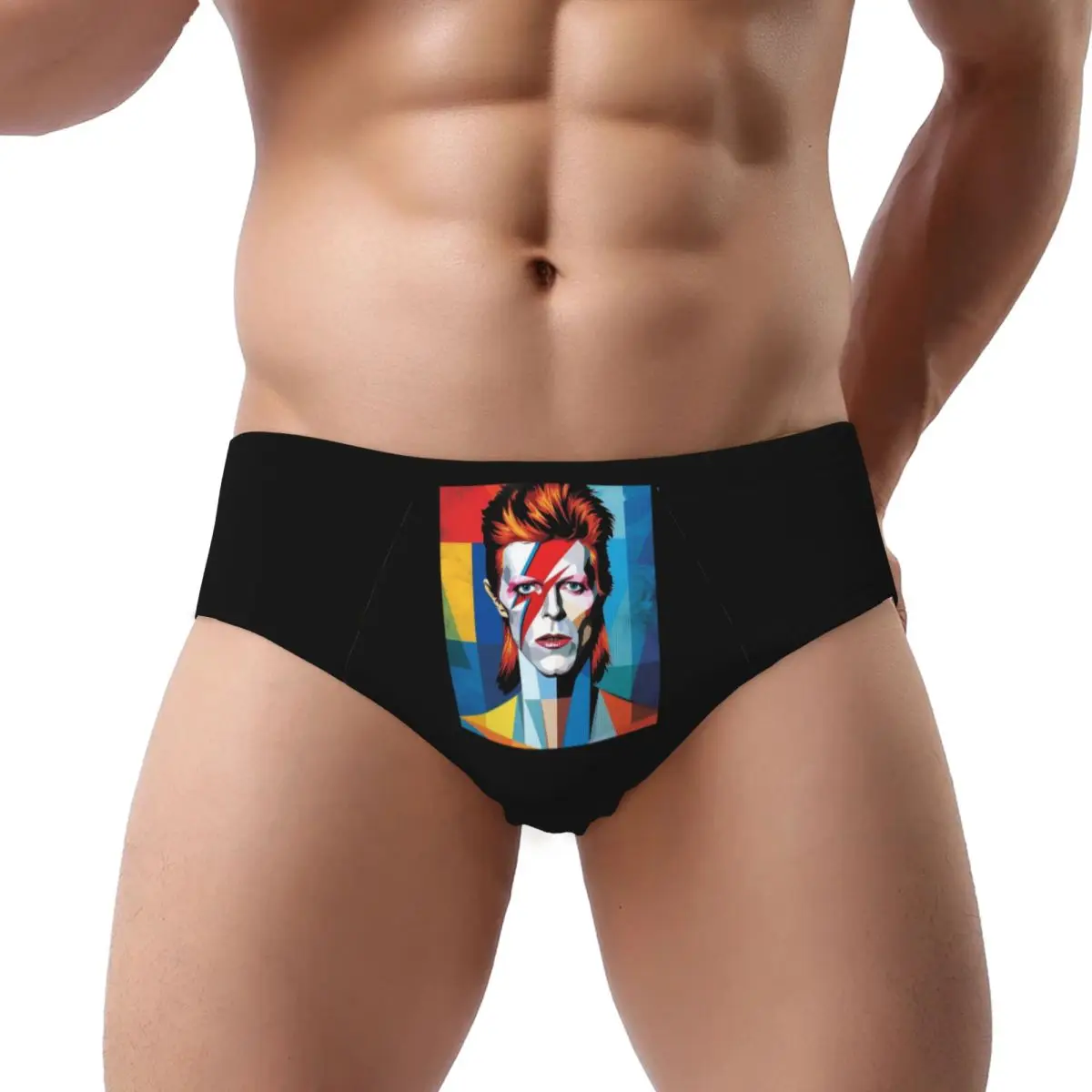 

Davids Bowied Men's Triangle Panties Soft Boxer Underpants Short Underwear for Homme Man Boyfriend Gifts