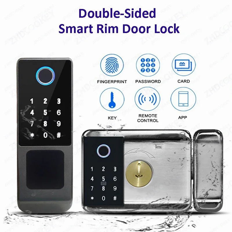 G23 Smart Fingerprint Lock, Tuya Exterior, Impermeável, Multifuncional Controle de Acesso, Bloqueio Elétrico, Senha Remote, Cartão IC