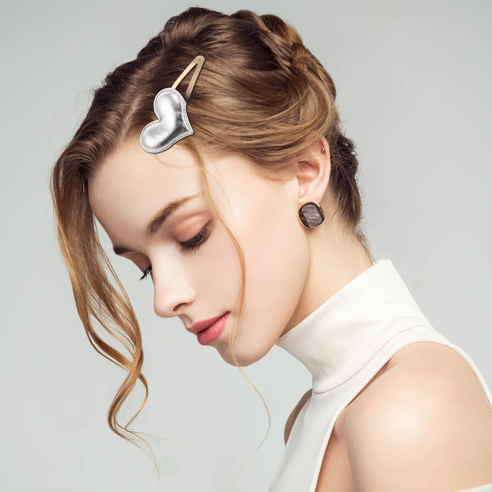 

8Pairs Girls Hair Accessories Glitter Metal Snap Clips Stars Hearts Crowns Butterflies Sparkly Toddler Hairpins for Everyday