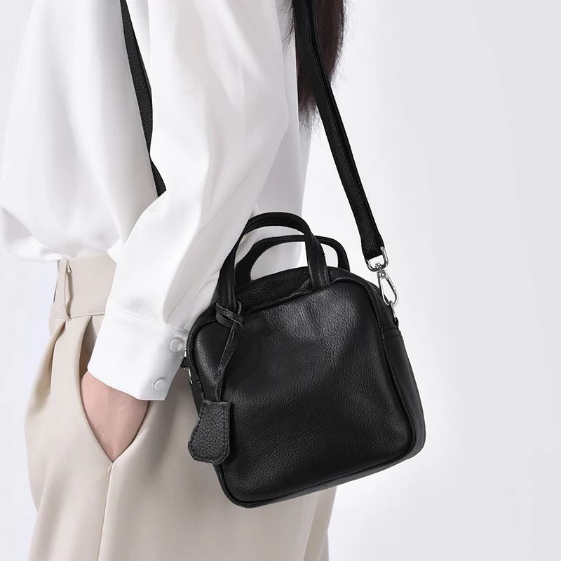 

High Quality Vintage Leather Crossbody Bag for Women's New Genuine Cowhide Hobo Shoulder Purse, Large Capacity Work Travel Tote