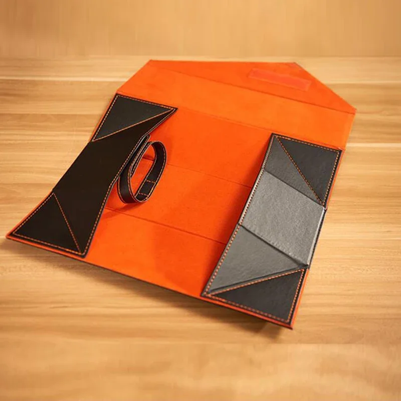 Red Wine PU Leather Box Single Bottle Wine Glass Packaging CarryingHolder Simplicity Gift Storage Case Business Presentation Box