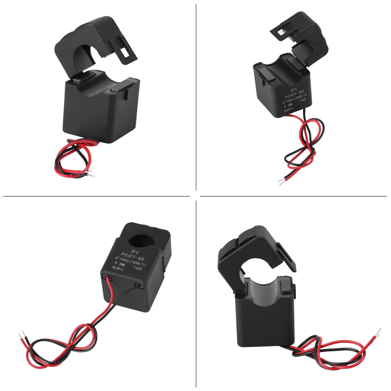 Coil Transformer PEACEFAIR PZCT-02 Split Current Transformer Coil Sensor for 100A Amp Energy Meter Current Transformer