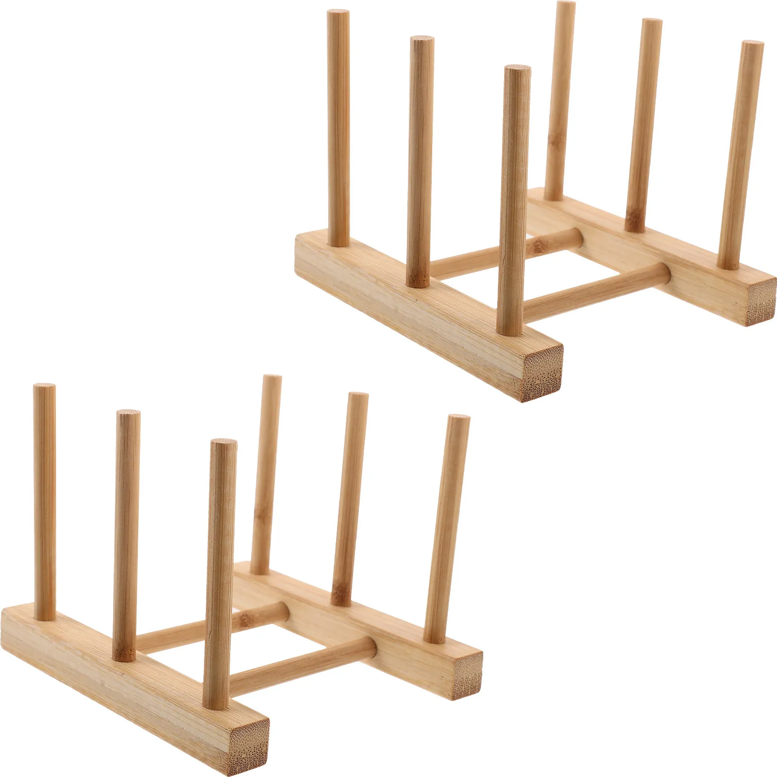 2Pcs Bamboo Cup Holder Drying Rack for Mugs Glasses Bottles Kitchen Storage Organizer Strong Capacity Stable Drainer Stand Fresh