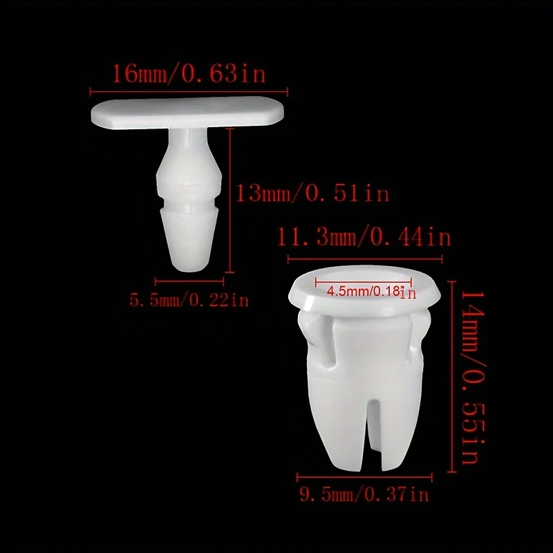 10X Mounting Clips Push Button Grommet Molding For Mercedes Benz W108 W109 W116 W126  W140 S140 W201 S201  W202  W203 W204 S204