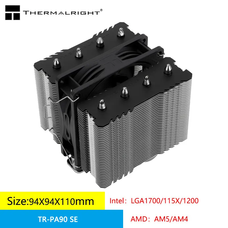 Thermalright TR-PA90 SE CPU air -cooled heat sink, 4 heat pipe dual tower single fan, supports LGA1700/115X/1200/AM5/AM4