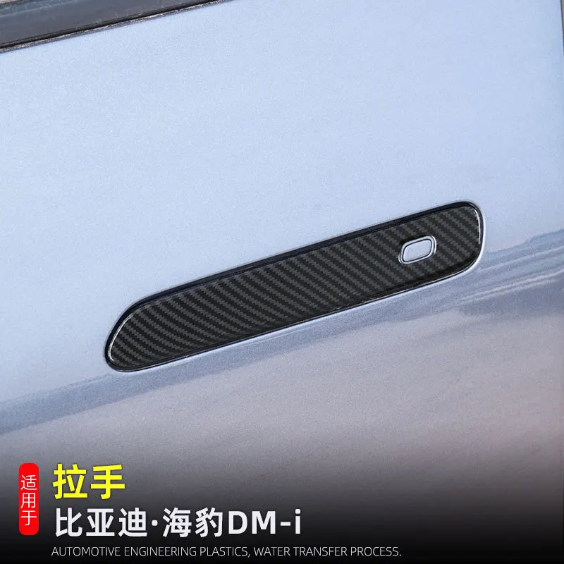 

4PCS Exterior Outer Door Handles Trim Cover Carbon Fiber Color for BYD Seal / BYD ATTO 4