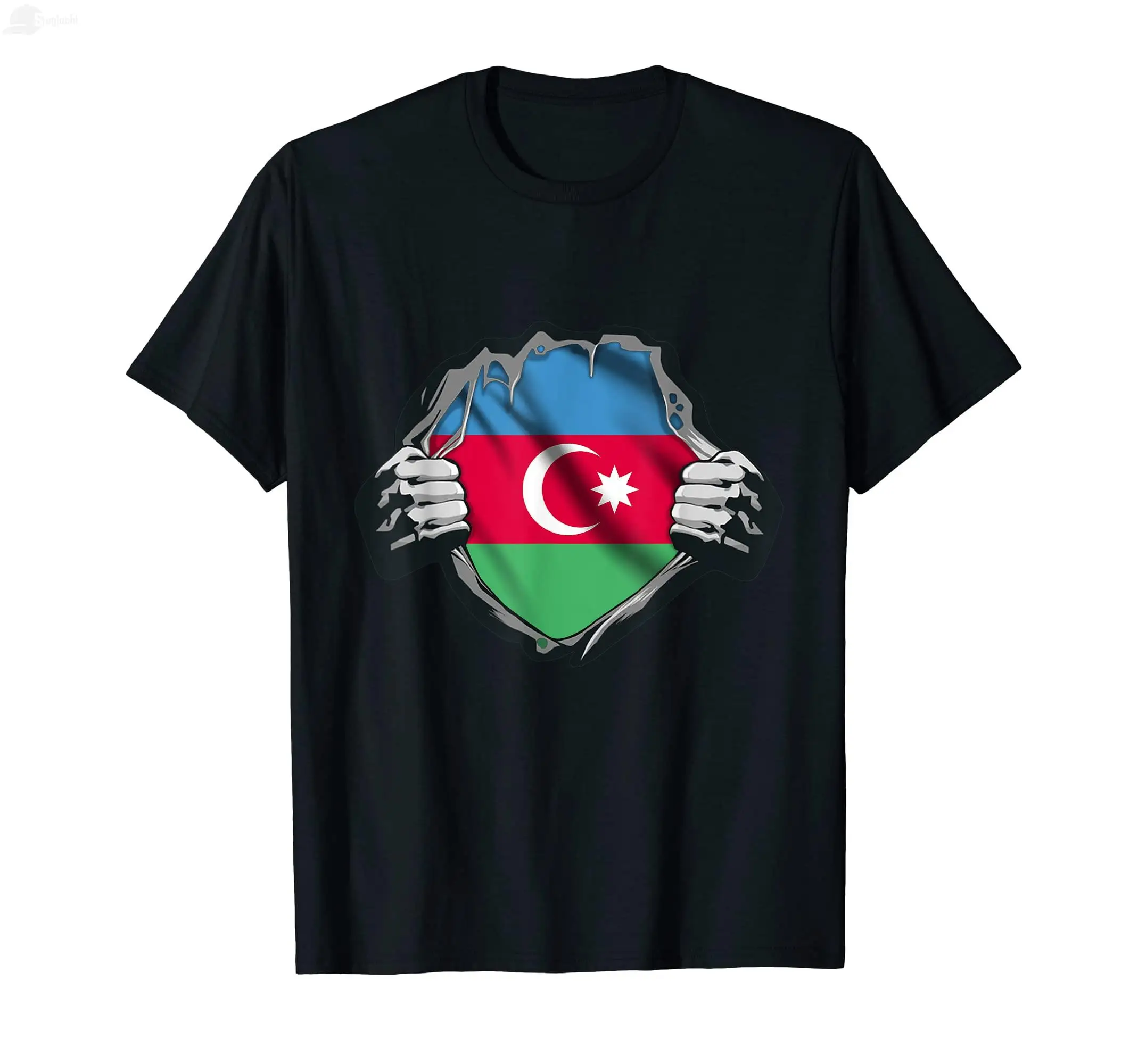 2022 lato azerbejdżan azerbejdżan flaga wilk t-shirty dla mężczyzn kobiety UNISEX T Shirt topy hip-hopowe koszulki bawełniane