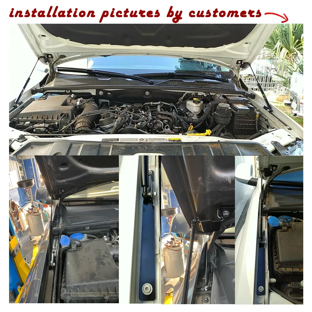Für Volkswagen Amarok 2,0 L I4 TSI/2,0 L I4 TDI CR 03L 2010-2021 Vorderen Haube Haube gasdruckfedern Lift Unterstützung Schock Dämpfer Absorber