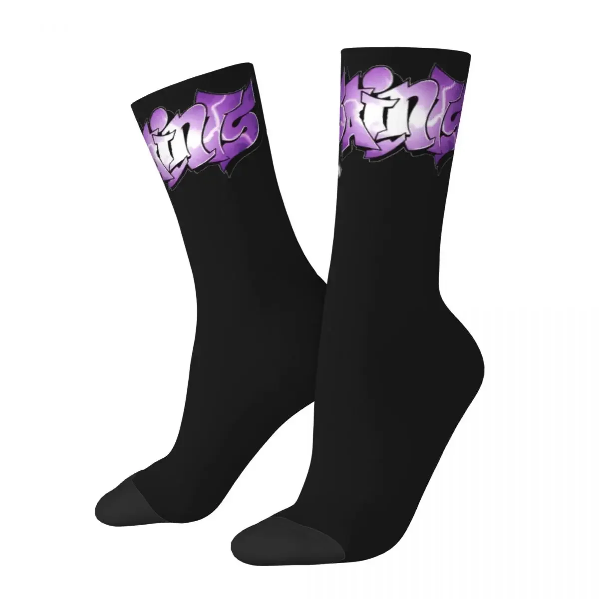 Happy Funny Men's Compression Socks Graffiti Retro Harajuku Saints Row Game Hip Hop Novelty Pattern Crew Crazy Sock Gift Printed