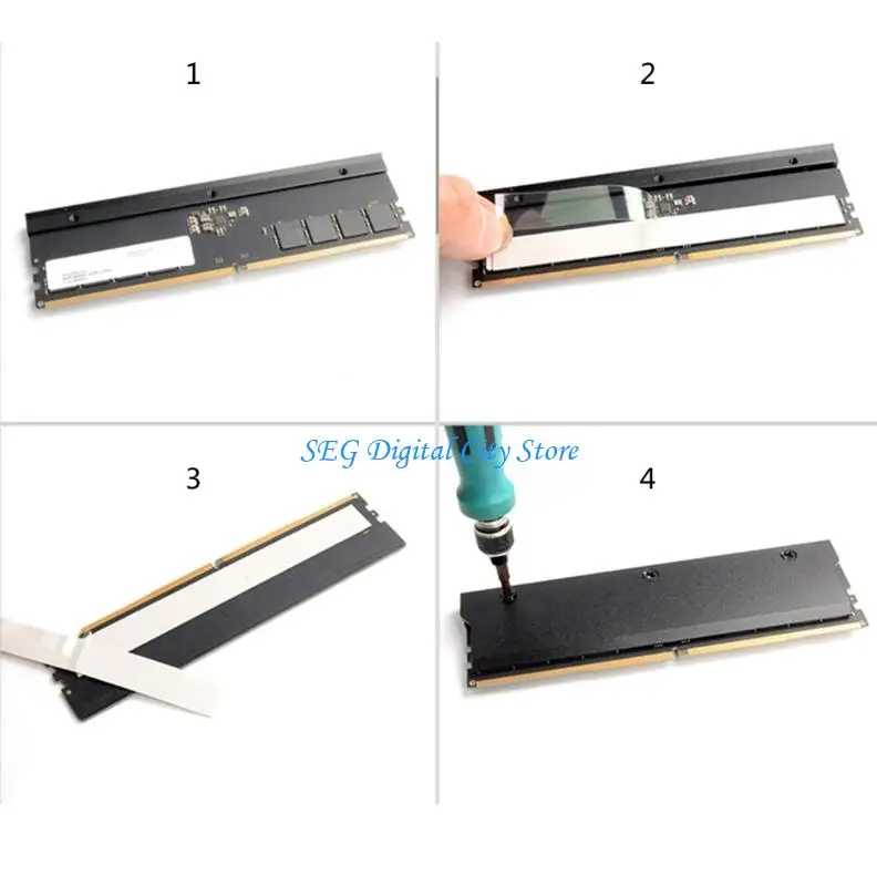 U75B Memory Module Heatsink DDR5 Cooling Heat Sink Aluminum Heatsink for DDR5 Computer Memory Thermal Ergonomic Mechanism
