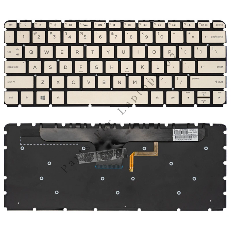 pp For HP Envy 13-AB 13-ab016nr TPN-I127 Laptop Keyboard Backlit Keyboard Gold