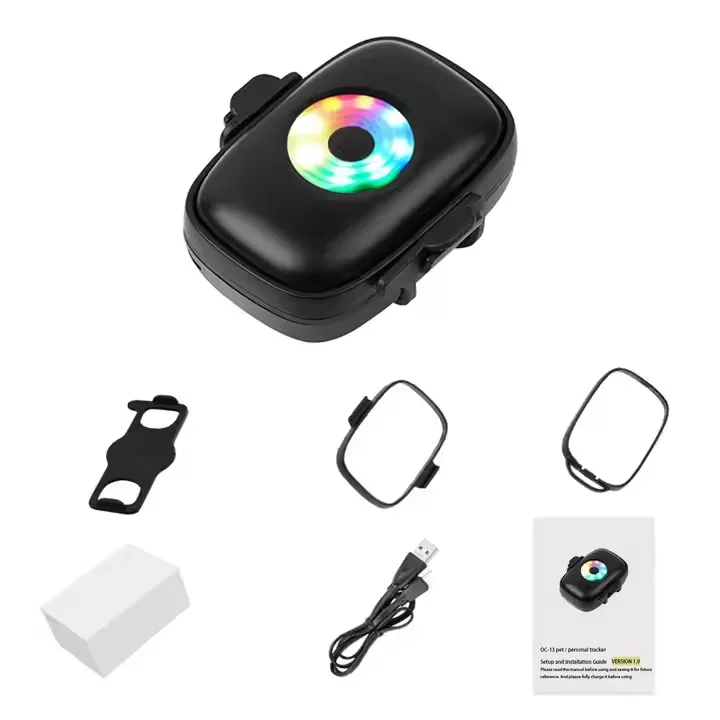 Colored Light Portable 4G GPS Tracker With Listening Function For Pets And Kids Waterproof IP66