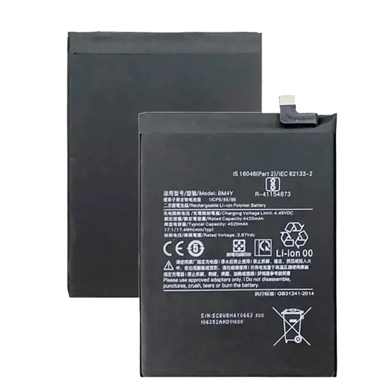 New BM4Y 3.87V 4520mAh Mobile Phone Battery for Xiaomi Poco F3 Redmi K40/ K40Pro High Quality Replacement Batteries