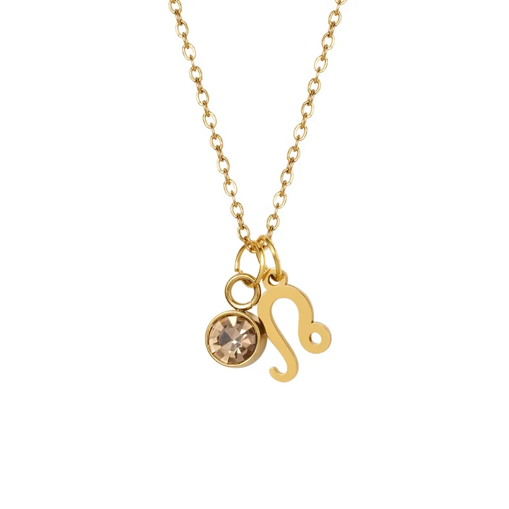 Aries Tauro Géminis Cáncer Leo Virgo Libra Escorpio Sagitario Capricornio Acuario Piscis para Mujeres Collar con Colgante del Zodíaco
