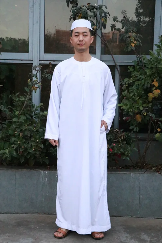 Ropa islámica Abaya para hombres, caftán musulmán, Pakistán, Arabia Saudita, Ropa masculina, caftán largo, Abayas