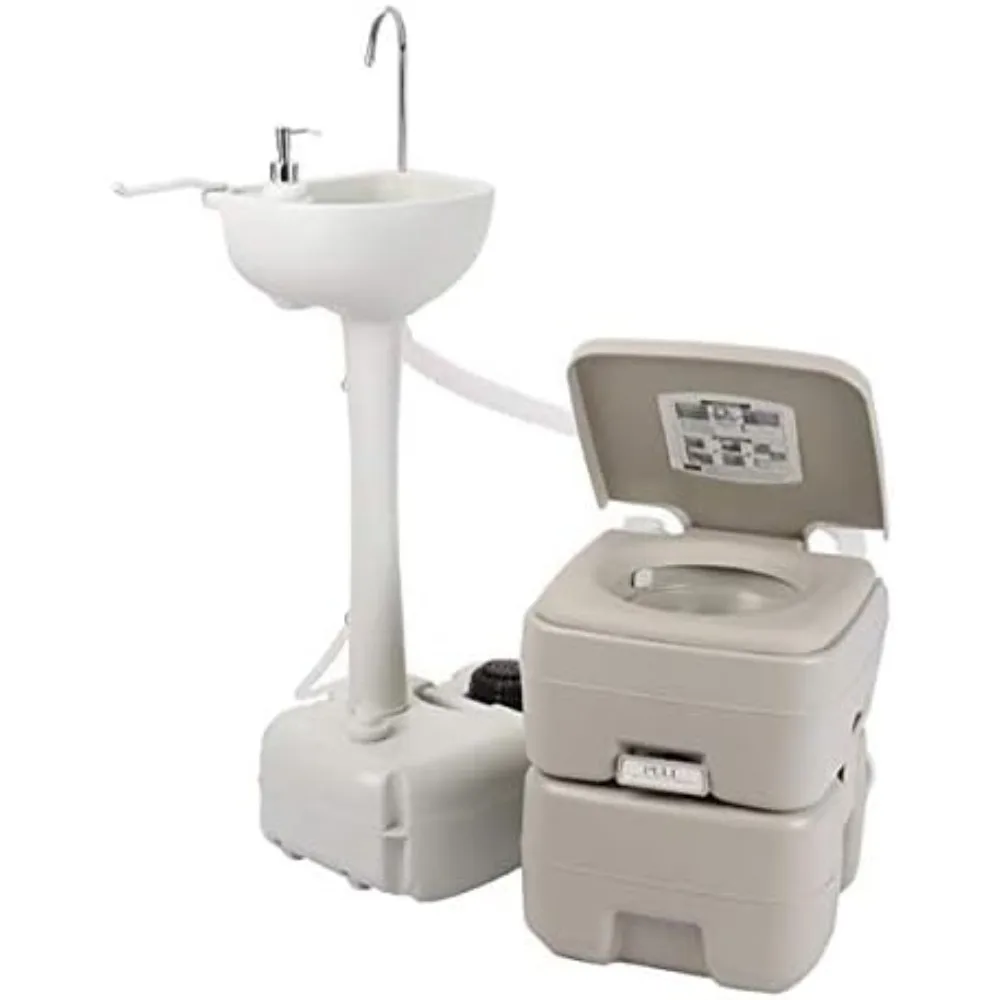 

Portable Outdoor Wash Basin for Garden and Camping, Upgraded Hand Washing Station with Rolling Feature
