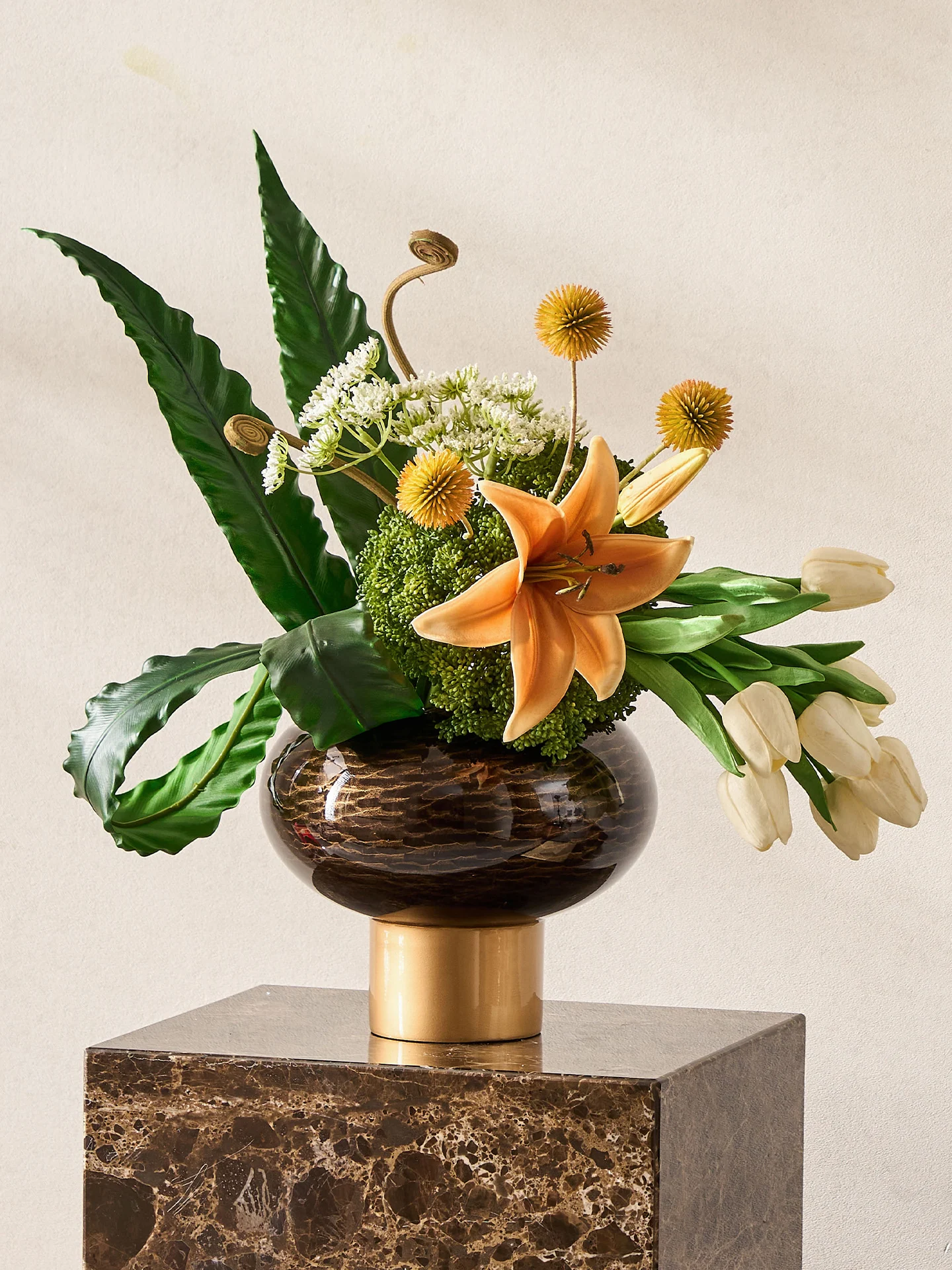 

Ретро-ваза для цветов ручной росписи, декоративная скульптура, мягкий декор для гостиной и прихожей, художественный домашний декор из Вьетнама