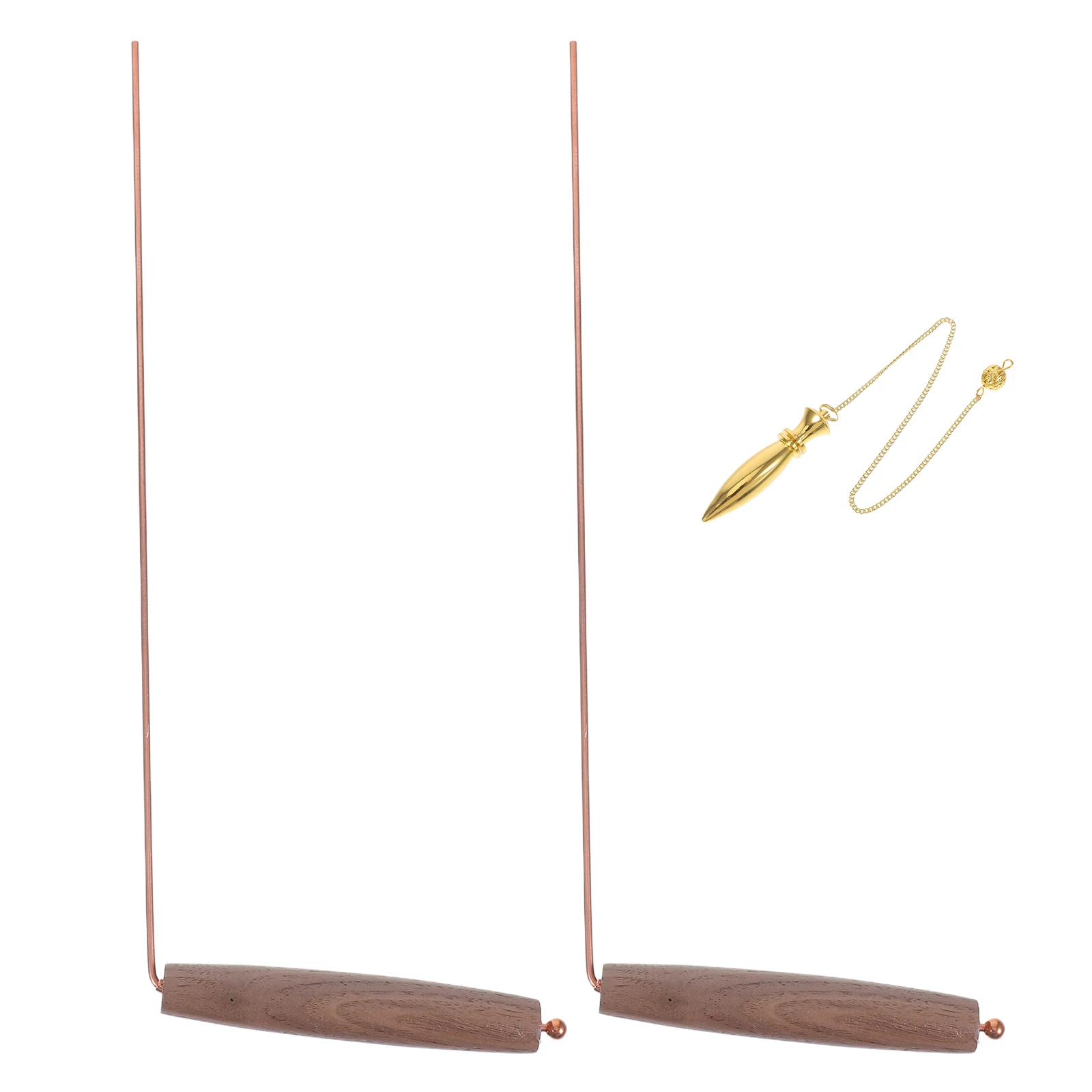 

1Set Copper Dowsing Rods Portable Divining Hunting Water Energy Seeking Handheld Metal Wand