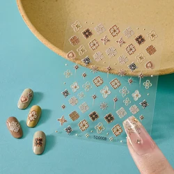 5D Relief Nail Art Stickers Bohemia Summer Fantasy Decal Stick Tip for Salon DIY Acrylic Nail Design Bohemian Boho Decals