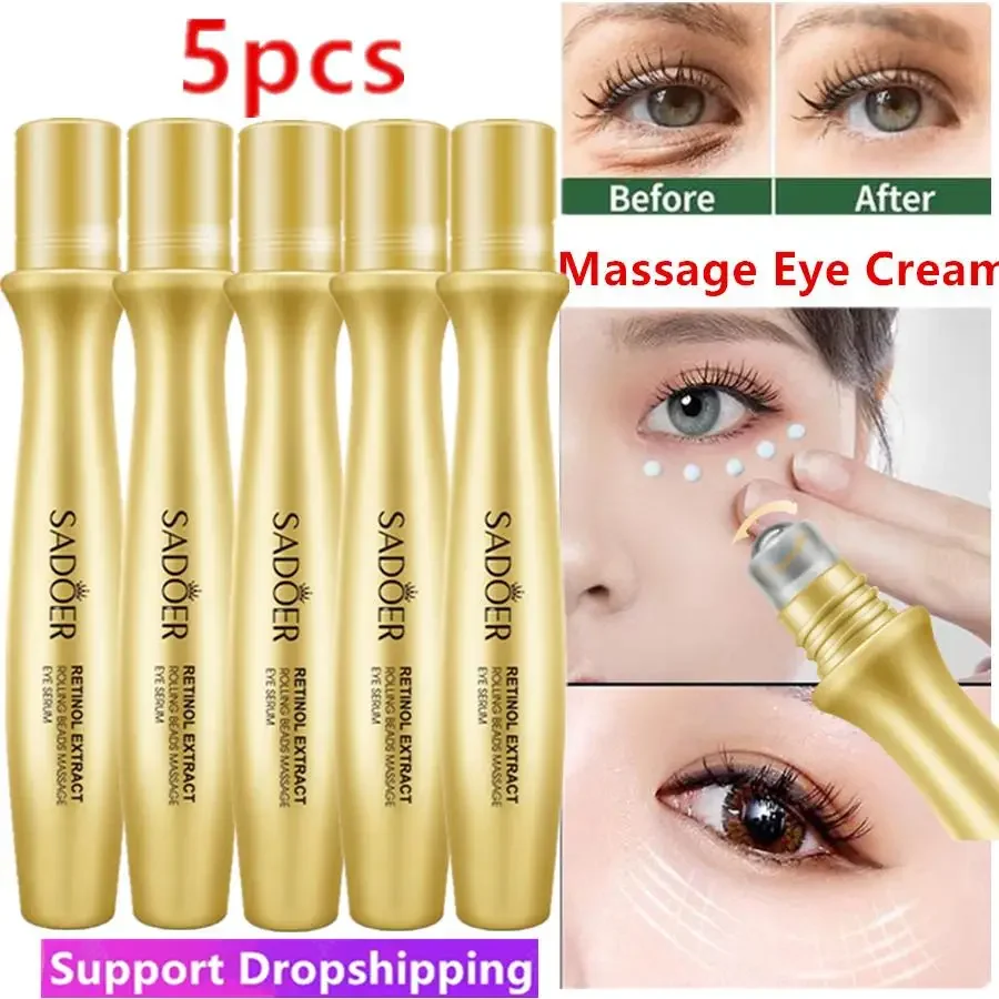 5X Retinol Eye Roller Cream Massager Emulsionen Remove Bags Puffiness Dark Circles Whitening Moisturizing Beauty Health Skin Car