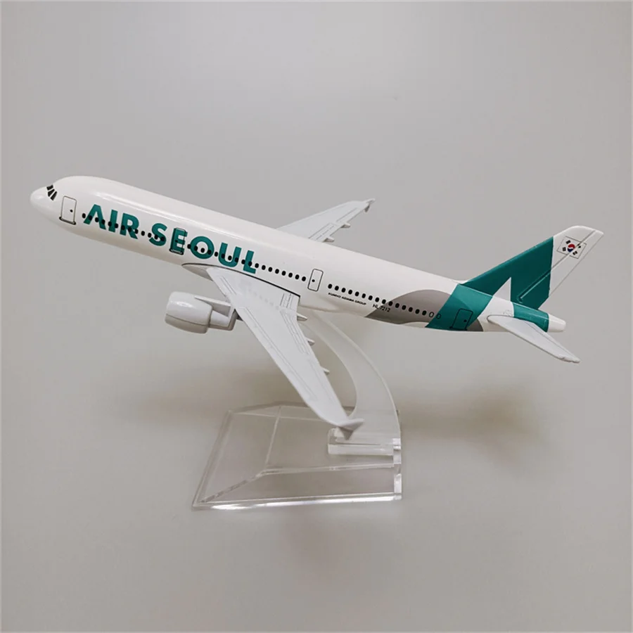 

Alloy Metal Korean Air SEOUL Airlines Airbus 320 A320 Airplane Model Airways 1/400 Scale Diecast Plane Model Aircraft Gifts 16cm