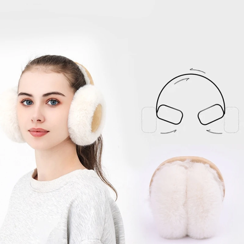 Furry Ear Warmer Snowboarding Fleecy Ear Muffs Cold Weather Insulated Outdoor for Women and Children of All Ages