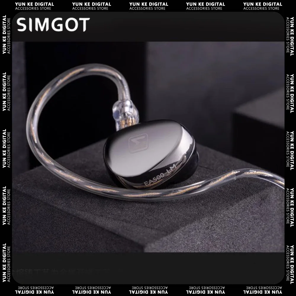 SIMGOT EA500LM HiFi Earphones Double-magnetic Double-cavity Moving Coil Earphone Alloy material In-ear Earbuds Customized Gifts