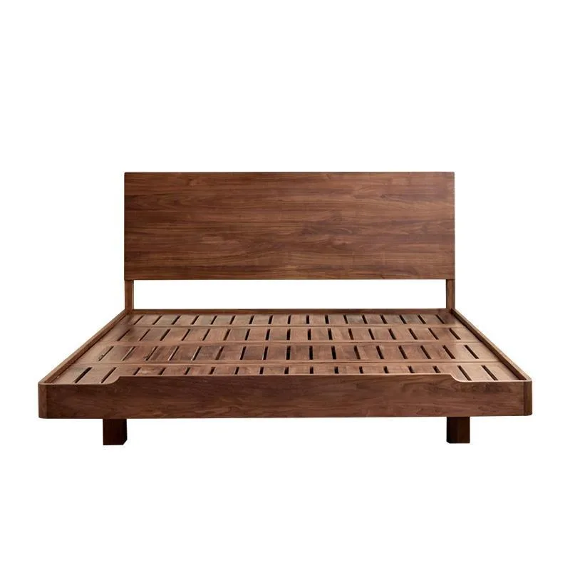 North American black walnut bed, all solid wood bed, log bed