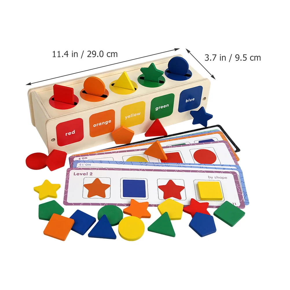 Classification Learning Box Wooden Toys Toddler Kids for 3 Year Old Children's Educational 2 and Crafts Puzzle