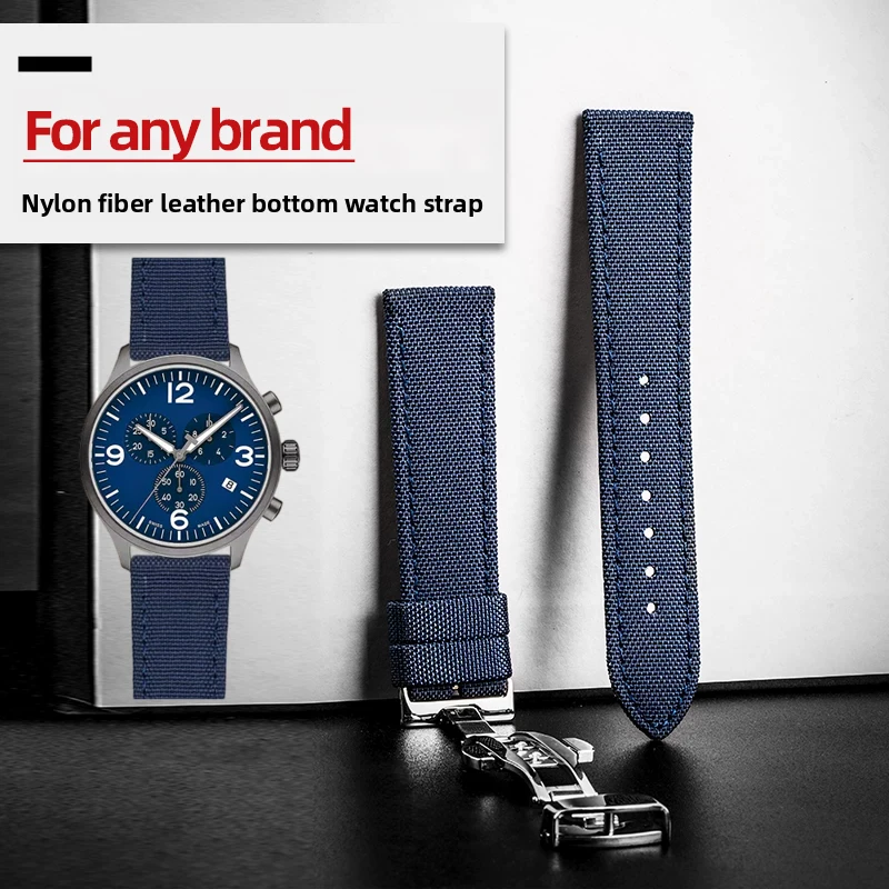 Universal Wristbelt Quality Sailcloth Watch Strap 18/19/ 20/21/22/2324mm Watchband Nylon Fabric Men Bracelet for Omega TAG HEUER