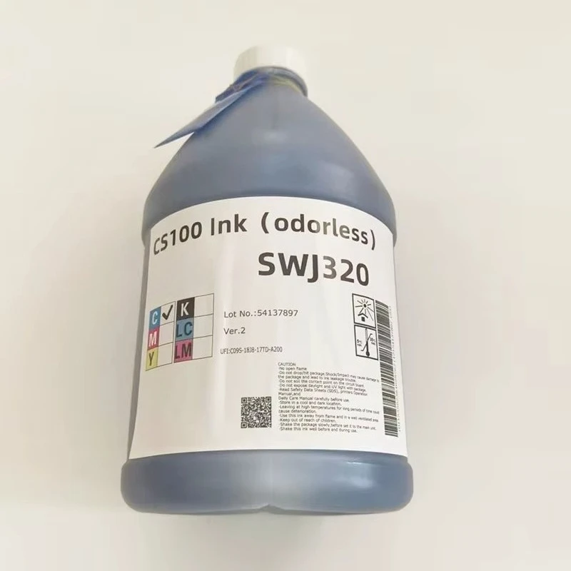 2000ML Compatible CS100 CYAN Ink with Chip for Mimaki SWJ-320 S2 SWJ-320 S4 SWJ-320EA