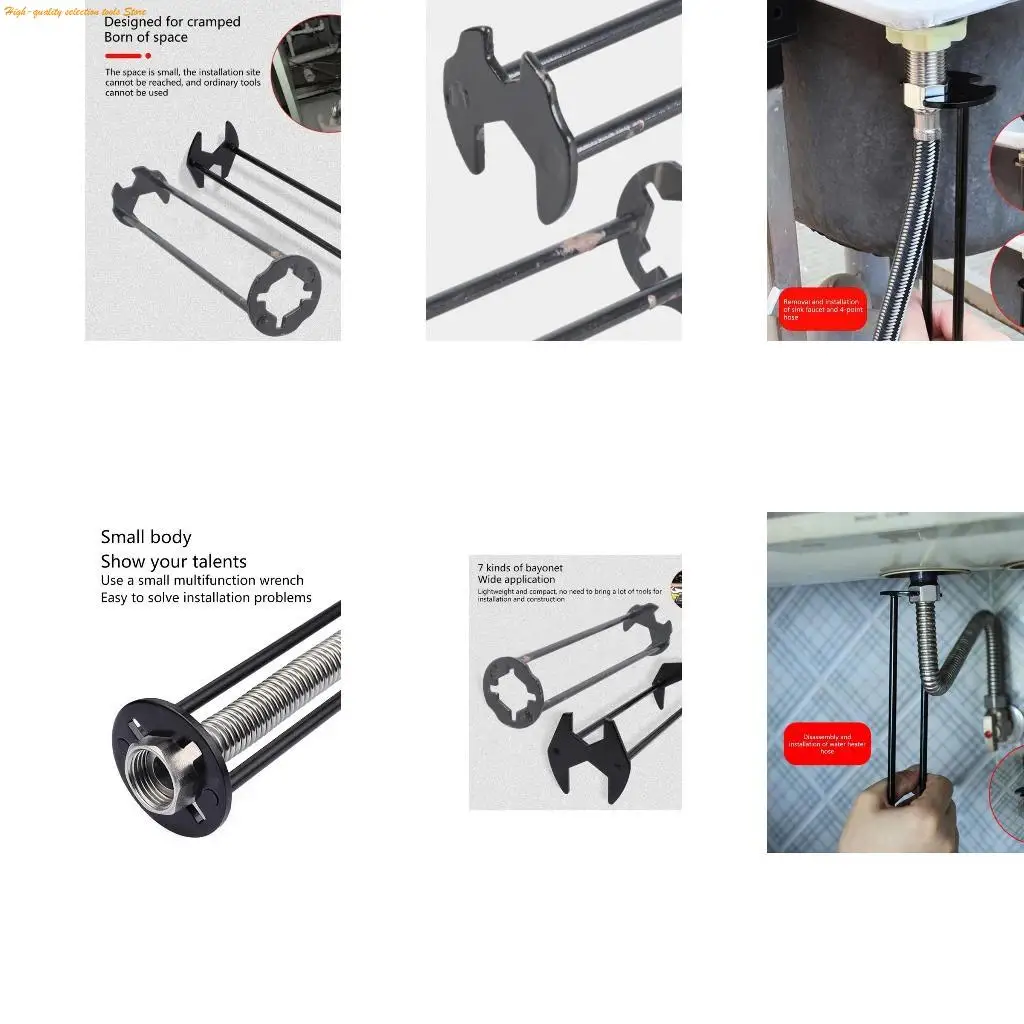 203F Multifunction Sink Repair Wrench Kitchen Repair Plumbing Tool Hexagon Wrench Set