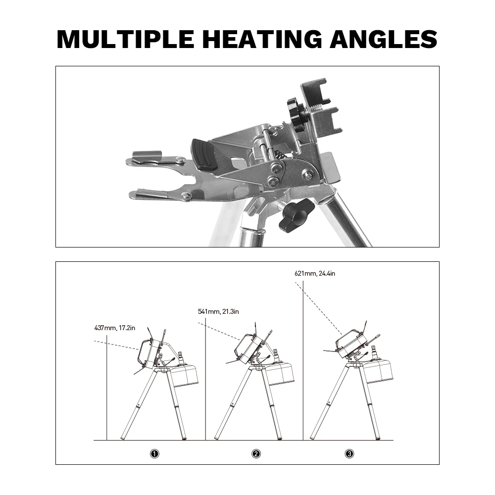 Fire-Maple Sunflower Gas Stove Stand 1/4'' Screw Lightweight Gas Heater Tripod Stainless Steel Outdoor Burner Holder for Camping view 4